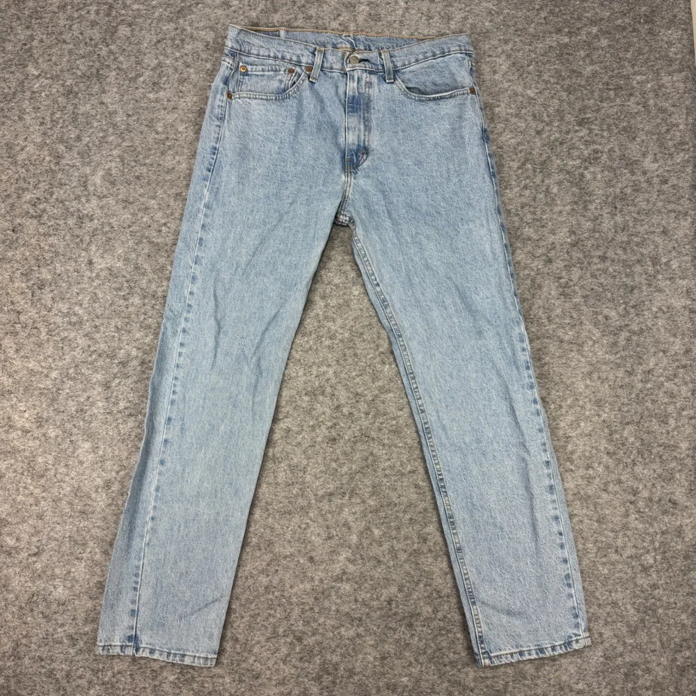 Levis 505 Regular Fit Straight Leg Jeans Light Wash Mens‎ W34 L32 00505-1992